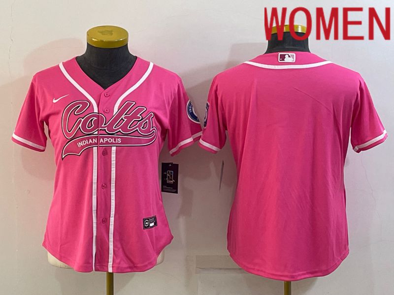 Women Indianapolis Colts Blank Pink 2022 Nike Co branded NFL Jerseys->women nfl jersey->Women Jersey